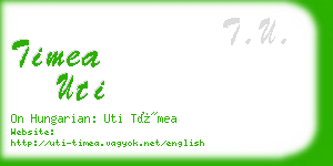 timea uti business card